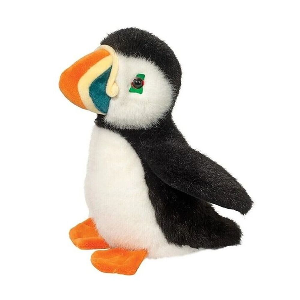 Pascal 7" Atlantic Puffin Douglas Stuffed Animal Plush Cuddle Toy Bird white
